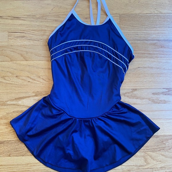 Blue figure skating dress - Picture 1 of 6